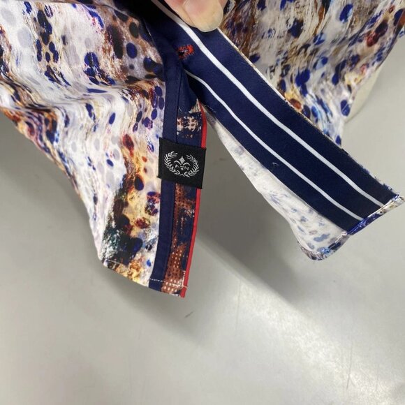 Au Noir Men’s Tongas Abstract Print Long Sleeve Button-Up Shirt Multicolo - Picture 12 of 16